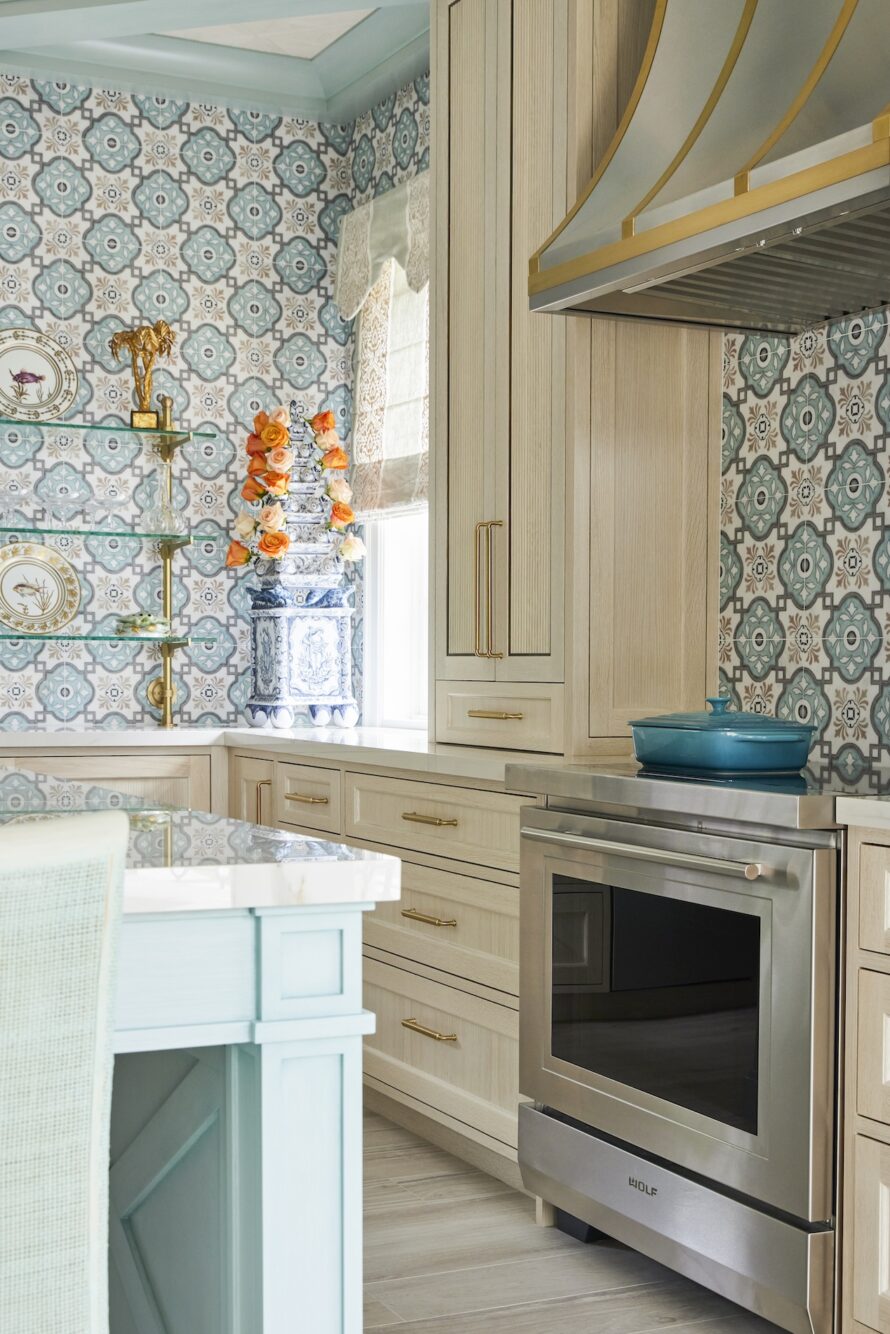 kitchen-range-design-teal-kitchen