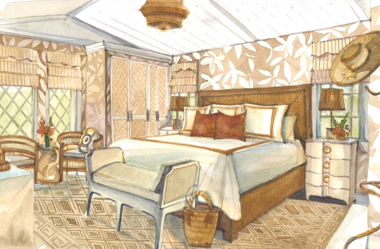 Alexandra Naranjo Designs Watercolor Room Design